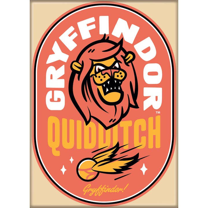 Harry Potter: Gryffindor Quidditch Stamp Magnet