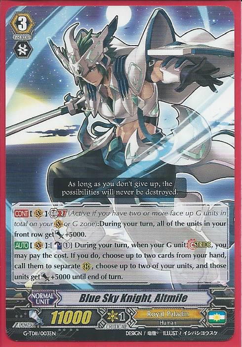 Cardfight Vanguard - Blue Sky Knight, Altmile foil CLASSIC (G-TD11)