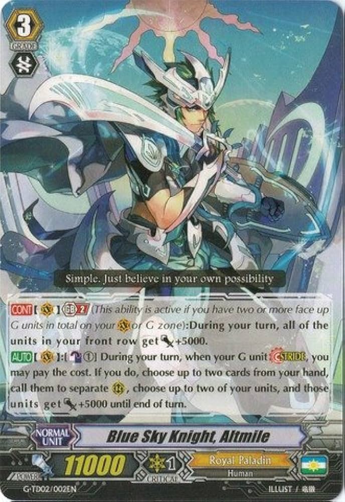 Cardfight Vanguard - Blue Sky Knight, Altmile foil CLASSIC (G-TD02)