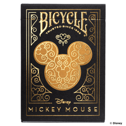 Disney Mickey Mouse inspired Black and Gold Playing Cards