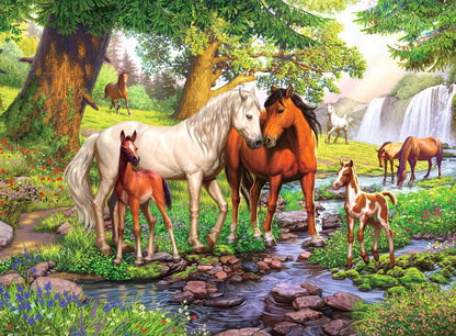 Puzzle: Horses by The Stream