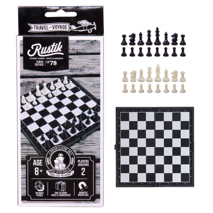 Travel Games: Rustik Foldable Magnetic Chess