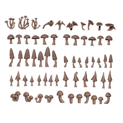AK Interactive Basing Bits: Forest Mushrooms (63 Pieces)