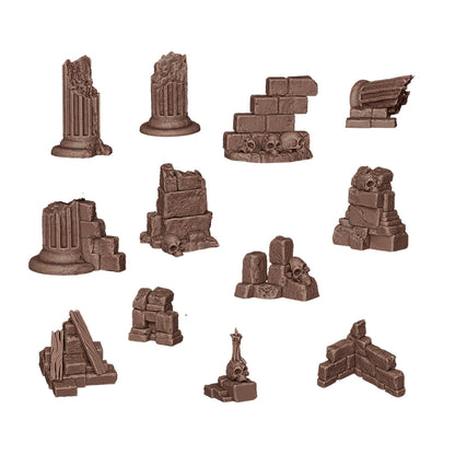 AK Interactive Basing Bits: Village Ruins (12 Pieces)