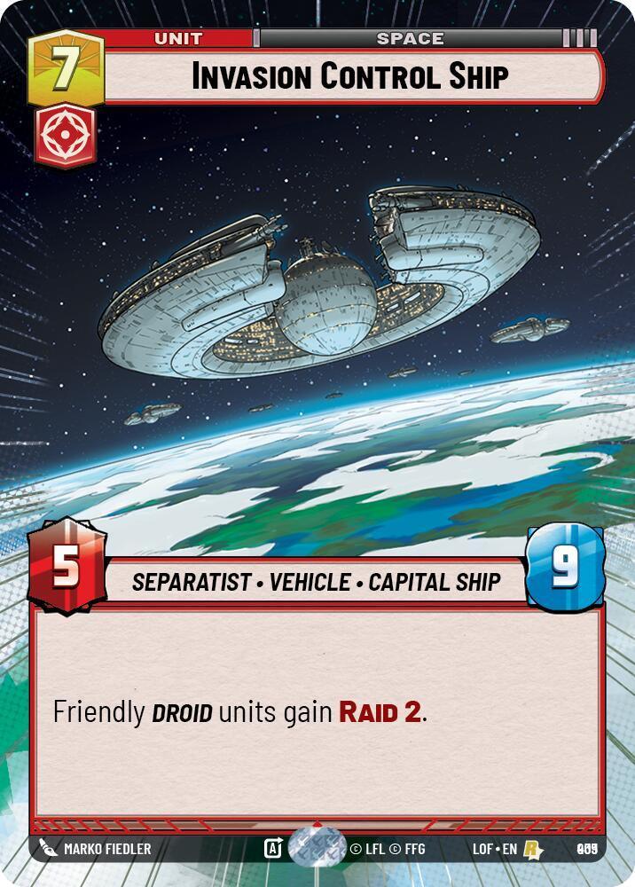 Vaisseau de Contrôle d'Invasion (909) (Feuille d'Hyperspace) (909) [Légendes de la Force]