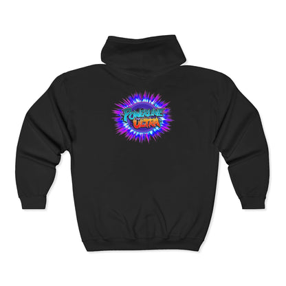 Powerline Ultra - Unisex Heavy Blend™ Full Zip Hooded Sweatshirt (With chest and back logo)