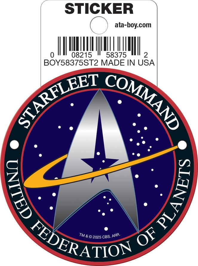 Ata-Boy Stickers: Die Cut Vinyl Sticker - 3" - Star Trek - Starfleet Command Emblem