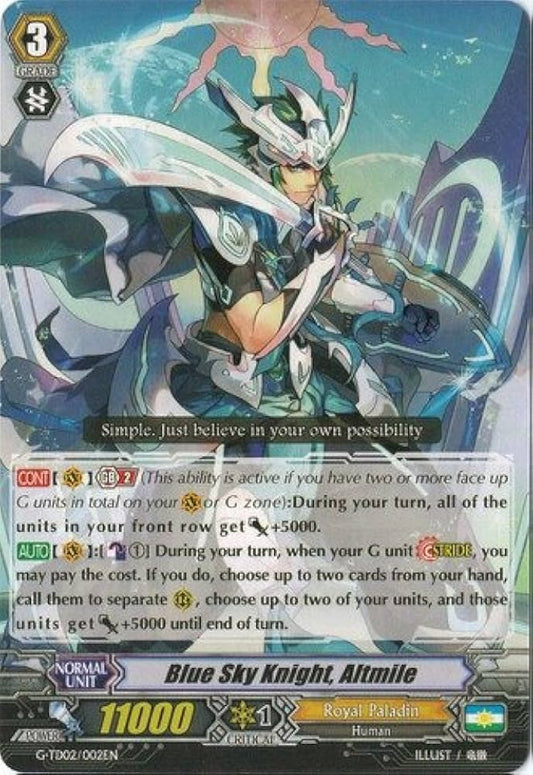 Cardfight Vanguard - Blue Sky Knight, Altmile foil CLASSIC (G-TD02)