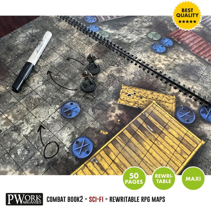 Combat Book 2: Sci-Fi Rewritable Combat Maps for Tabletop RPGs