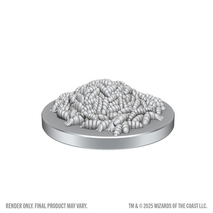 D&D: Nolzur's Marvelous Unpainted Miniatures - Swarm of Rot Grubs and Rot Grub Victim