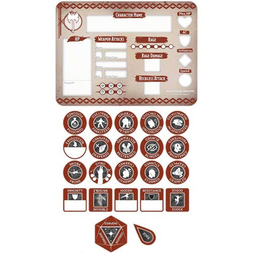 D&D: Barbarian Token Set