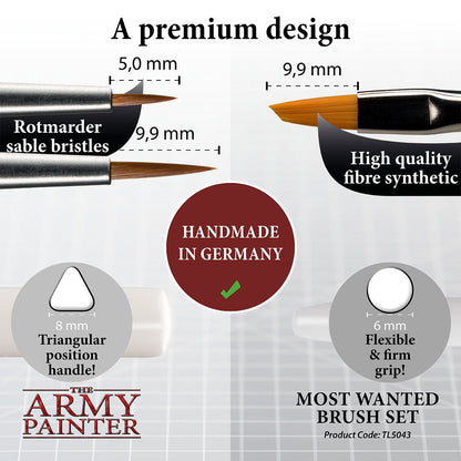 Army Painter Tools: Most Wanted Brush Set Pack
