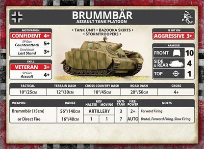 Flames of War: German Brummbar Assault Tank Platoon (Mid War)
