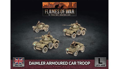 Flames of War: British Daimler Armoured Car Troop (Late War)