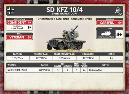 Flames of War: German SD KFZ 10/4 Light AA Platoon (Mid War)