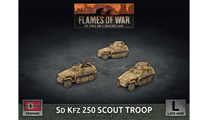 Flames of War: German SD KFZ 250 Scout Troop (Late War)