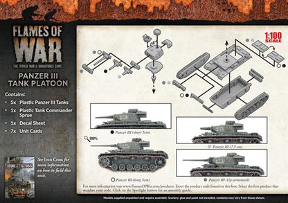 Flames of War: German Panzer III Tank Platoon (Mid War)