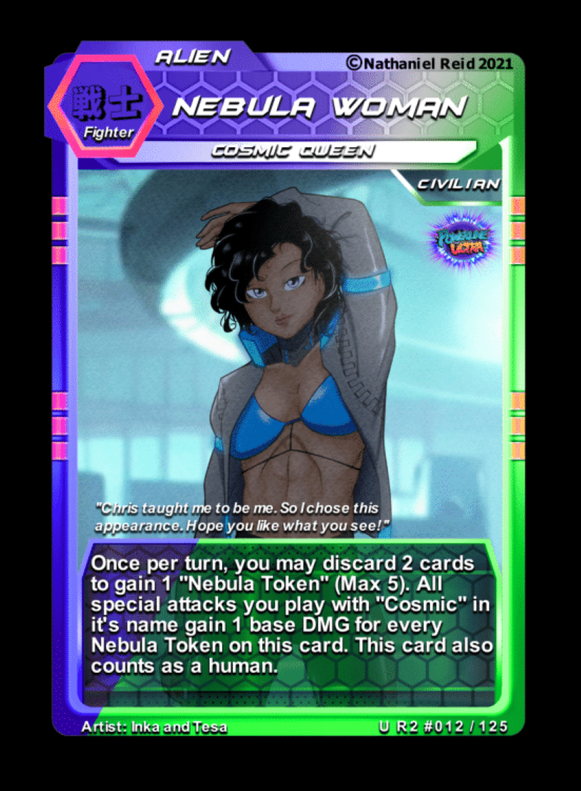 Powerline Ultra FTCG - Femme Nébuleuse - Reine Cosmique (1ère Éd.) VAPORWAVE