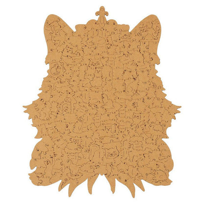Wooden Puzzle: Cat King