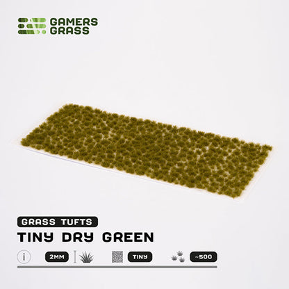 Gamers Grass Tufts: Dry Green- Tiny