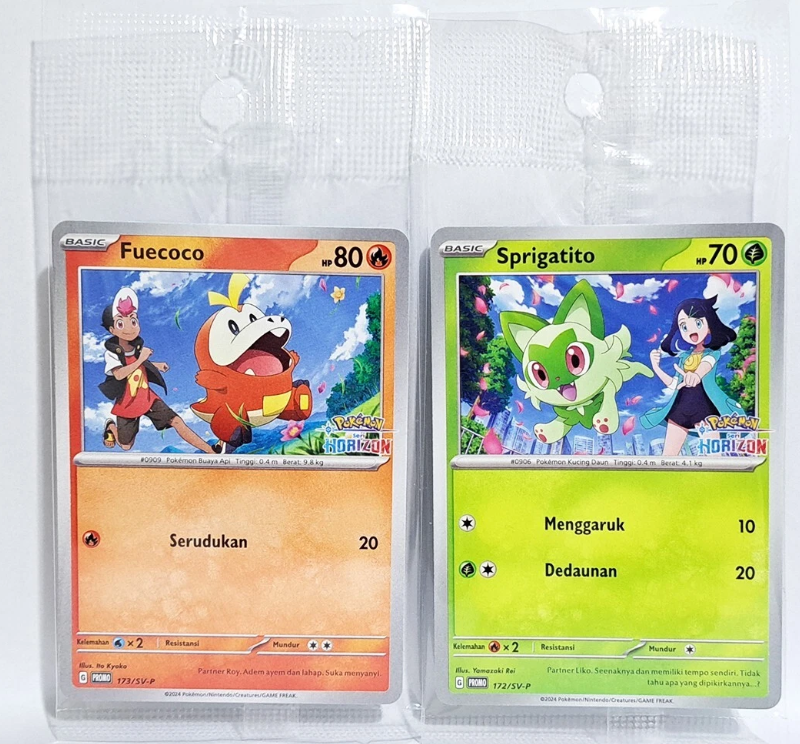 (Indonesian) Pokémon TCG: Fuecoco Sprigatito Horizon Promo Card Set