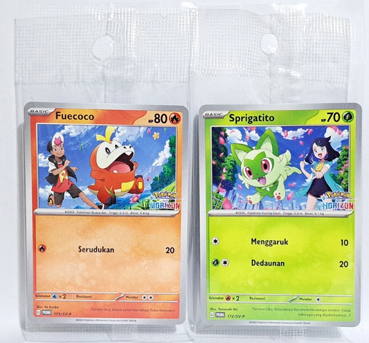 (Indonesian) Pokémon TCG: Fuecoco Sprigatito Horizon Promo Card Set