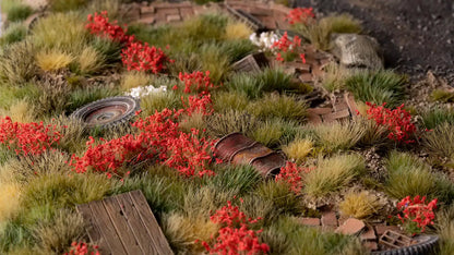 Gamers Grass Tufts: Red Flowers- Wild