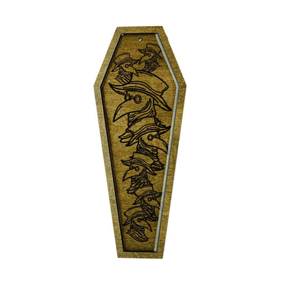 Plague Doctor Coffin Wood Incense Holder